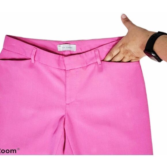 GAP Bubblegum Barbie Pink Twill Slim Cropped Pant Women Size 2 Fun Spring - Picture 7 of 16